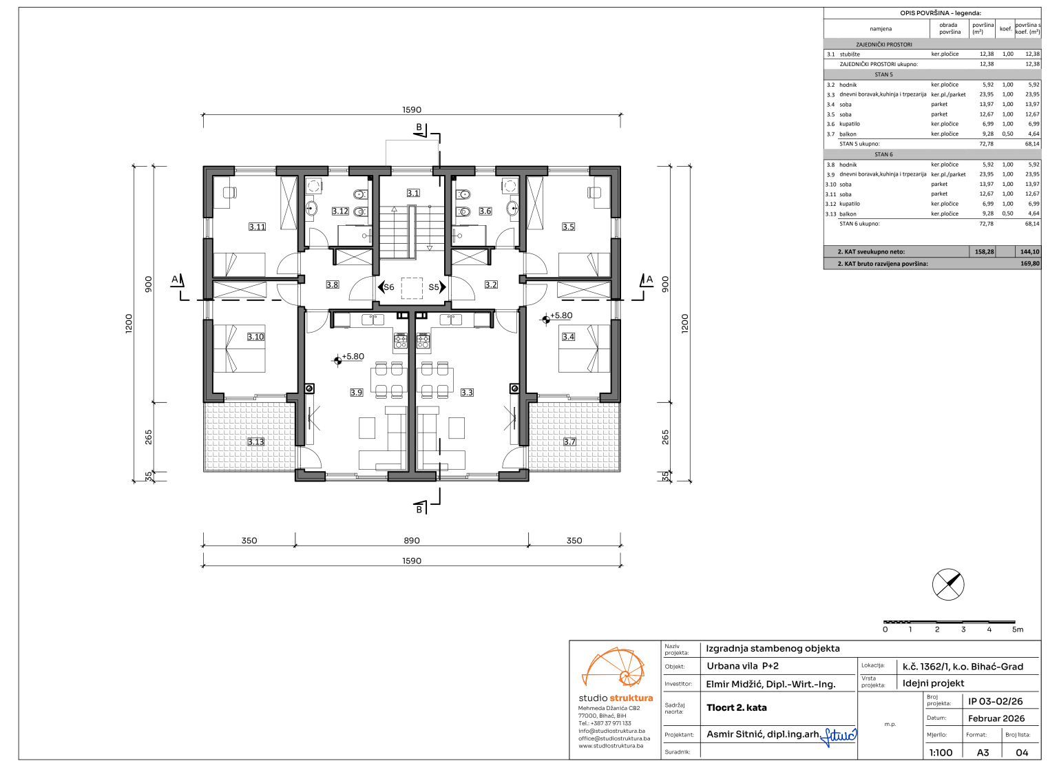 Stanovi na prvom spratu projekta
